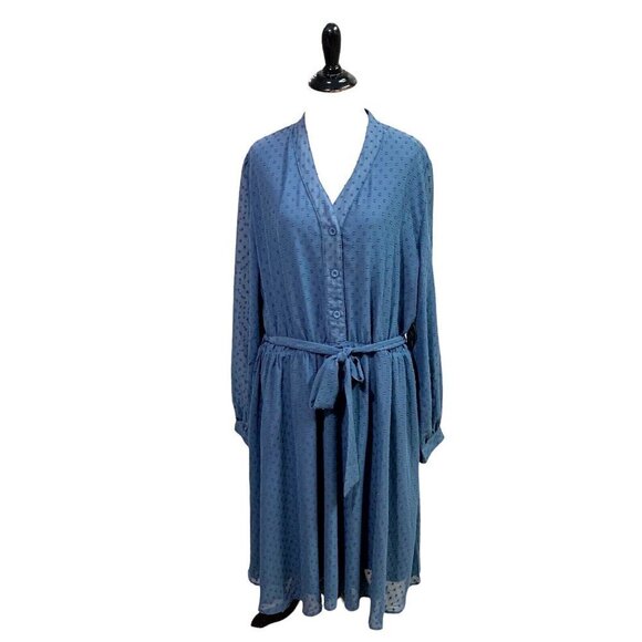 Lindy Bop Women's Size US 16 / UK 20 Fit & Flare "Ivory" Dress Belted Textured - Picture 1 of 9